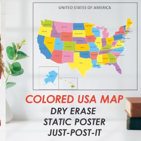 COLORED USA MAP