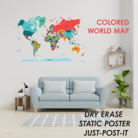 COLORED WORLD MAP 1